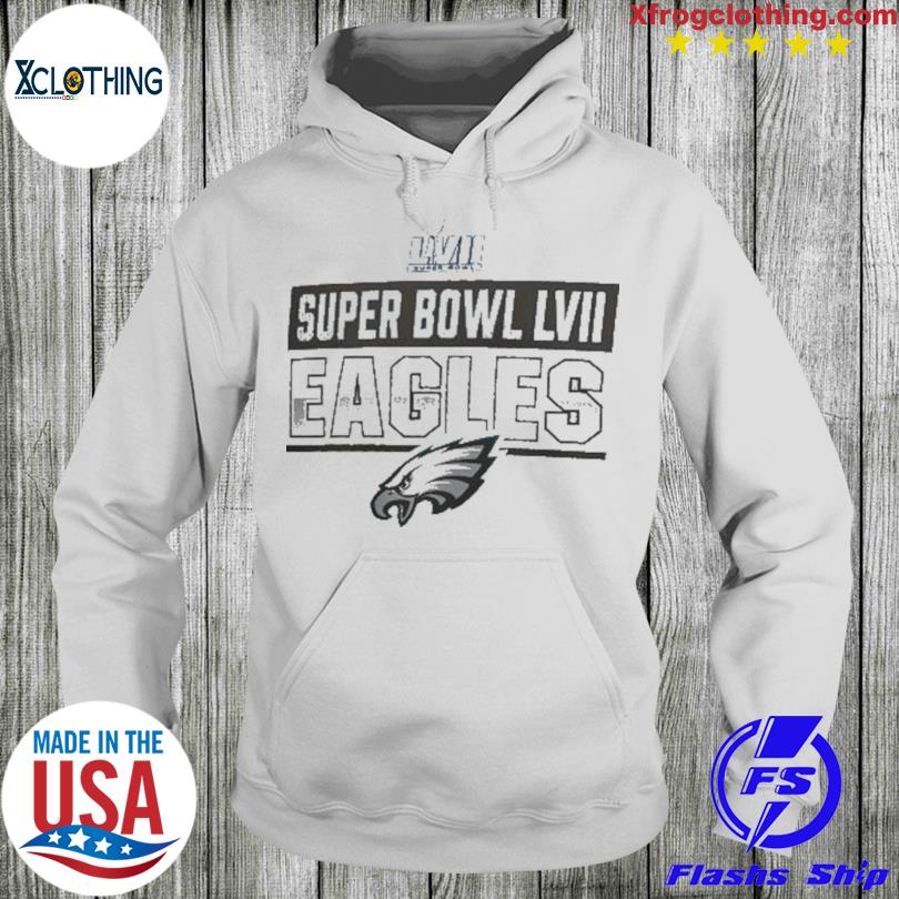 Men's Fanatics Branded Gray Philadelphia Eagles Super Bowl LVII Custom Name  & Number Pullover Hoodie