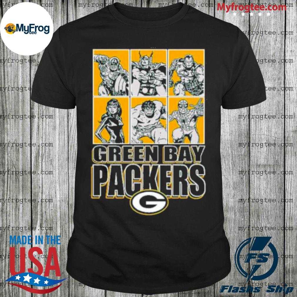 Green Bay Packers Disney Marvel Avengers Line Up shirt, hoodie, sweater and  long sleeve