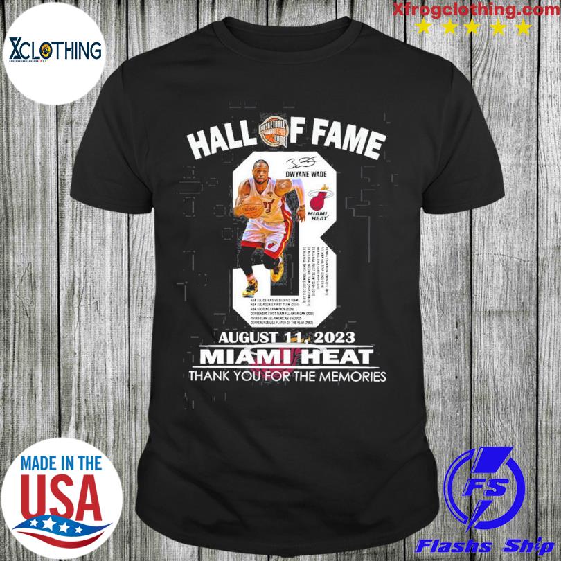 Official hall of fame basketball dwyane wade miamI heat T-shirt