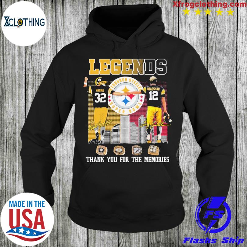 Najee Harris and Terry Bradshaw Pittsburgh Steelers Legends thank you for  the memories signatures shirt, hoodie, sweater, long sleeve and tank top