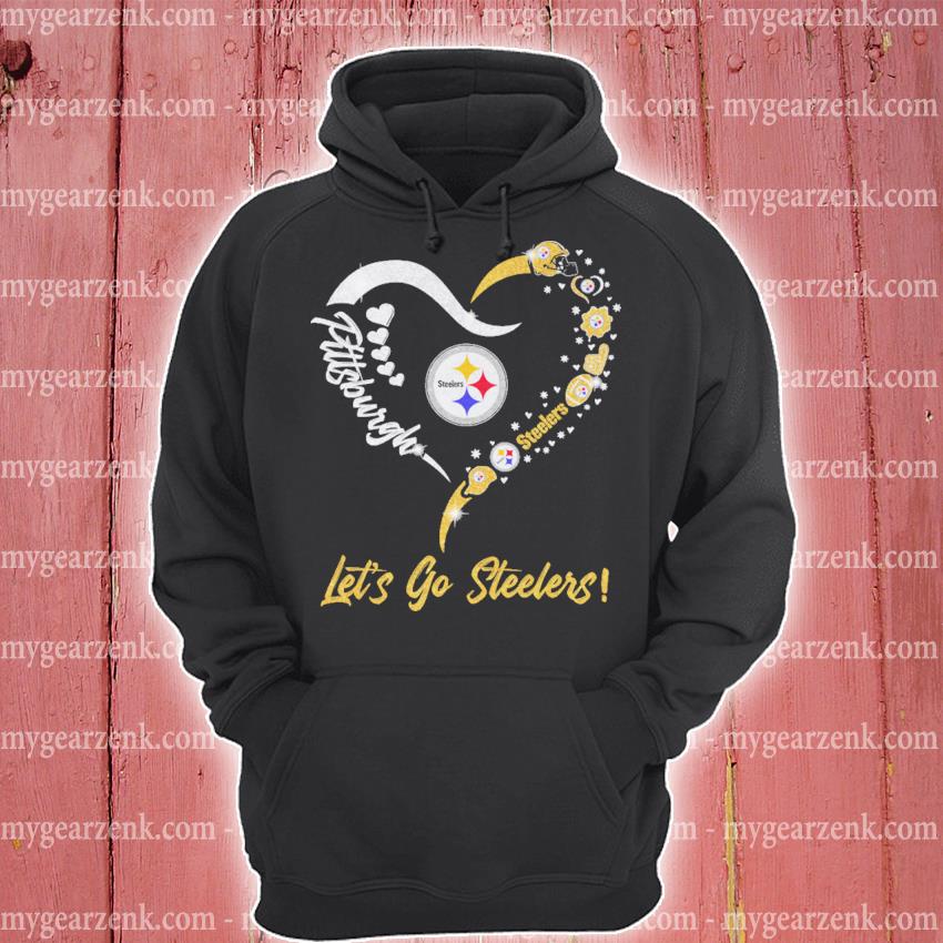 Pittsburgh Steelers Logo Heart Let's Go Steelers Shirt