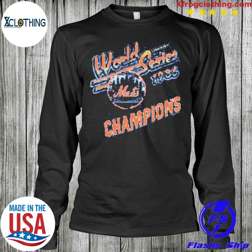 Mets World Series Champs 1986 T-Shirt from Homage. | Royal Blue | Vintage Apparel from Homage.