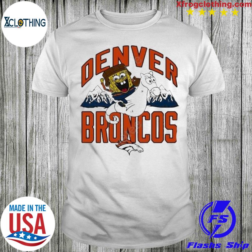 Homage x spongebob gray denver broncos shirt, hoodie, sweater and