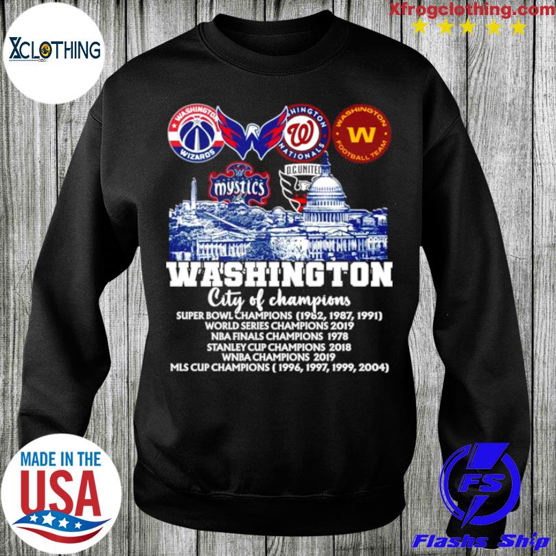 Washington Nationals Washington Commanders Washington Wizards Washington  Capitals logo Washington city 2023 shirt, hoodie, sweater, long sleeve and  tank top