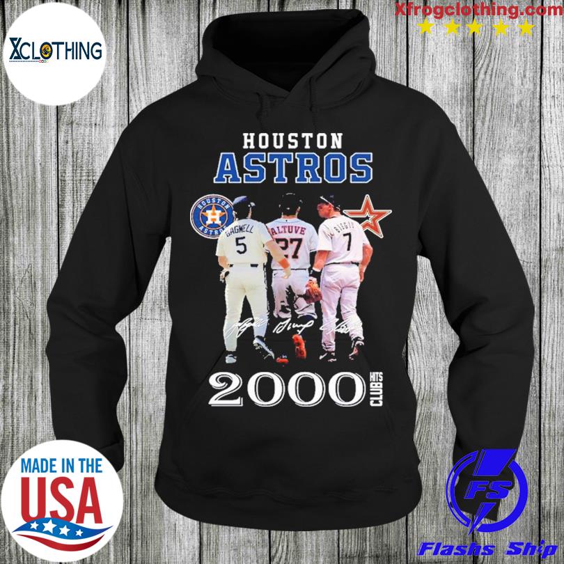 Official houston astros 2000 hits club signature T-shirt, hoodie, sweater,  long sleeve and tank top