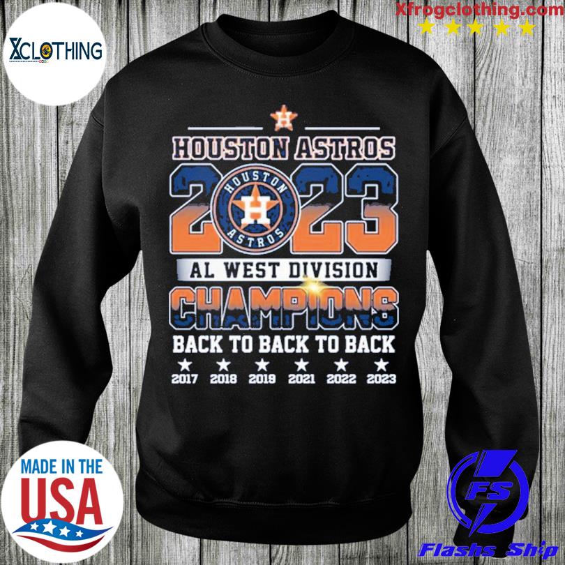 Astros al west Division champions back to back to back shirt