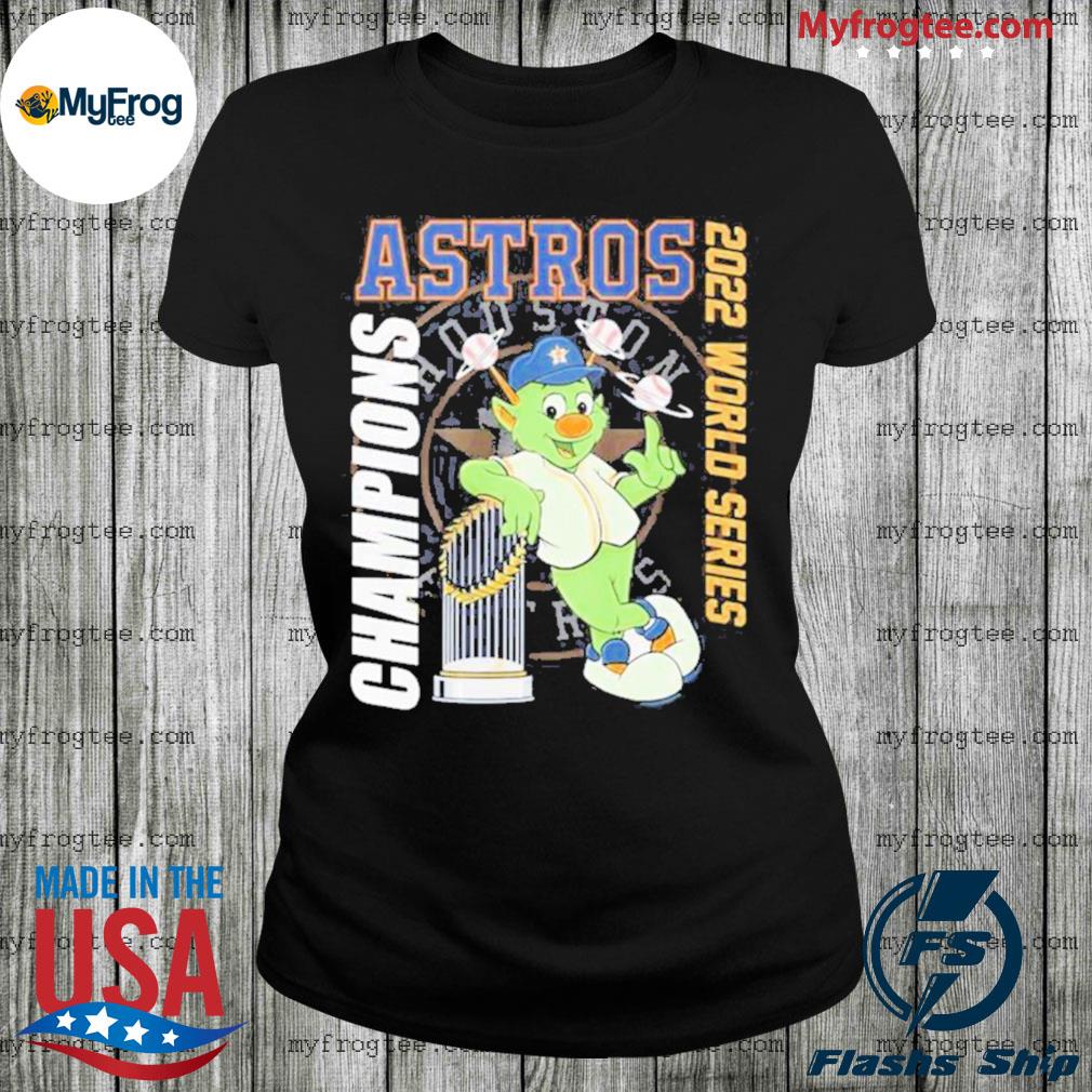 Houston Astros members and Orbit mascot champion shirt, hoodie