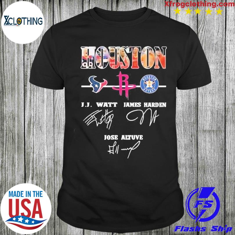 Houston Sport Team J J Watt James Harden Jose Altuve Signatures T-shirt