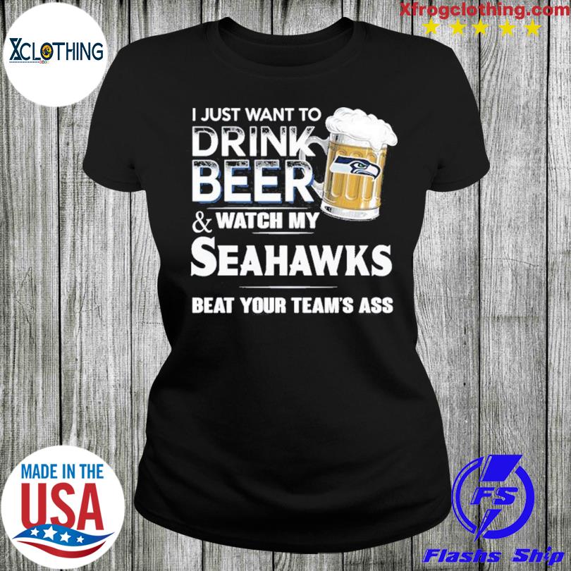 NFL Seattle Seahawks Drink Beer And Watch My Seahawks Shirt Gift