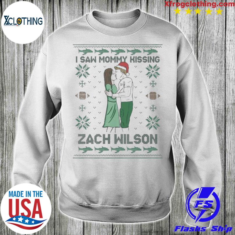 I Saw Mommy Kissing Zach Wilson Funny Christmas Shirt, Xmas Gift Ideas -  Bring Your Ideas, Thoughts And Imaginations Into Reality Today