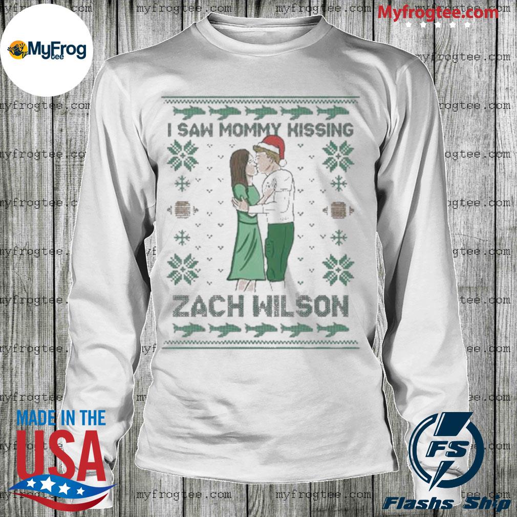 I saw mommy kissing zach wilson Christmas shirt, hoodie, sweater, long  sleeve and tank top