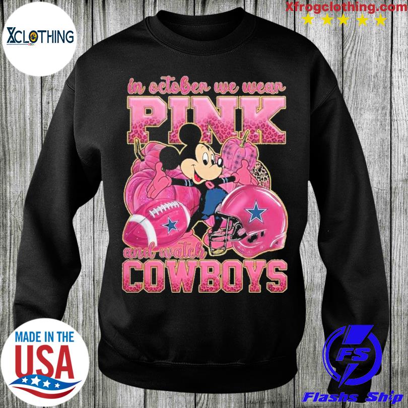 In October we wear pink and watch Dallas Cowboys Mickey Disney