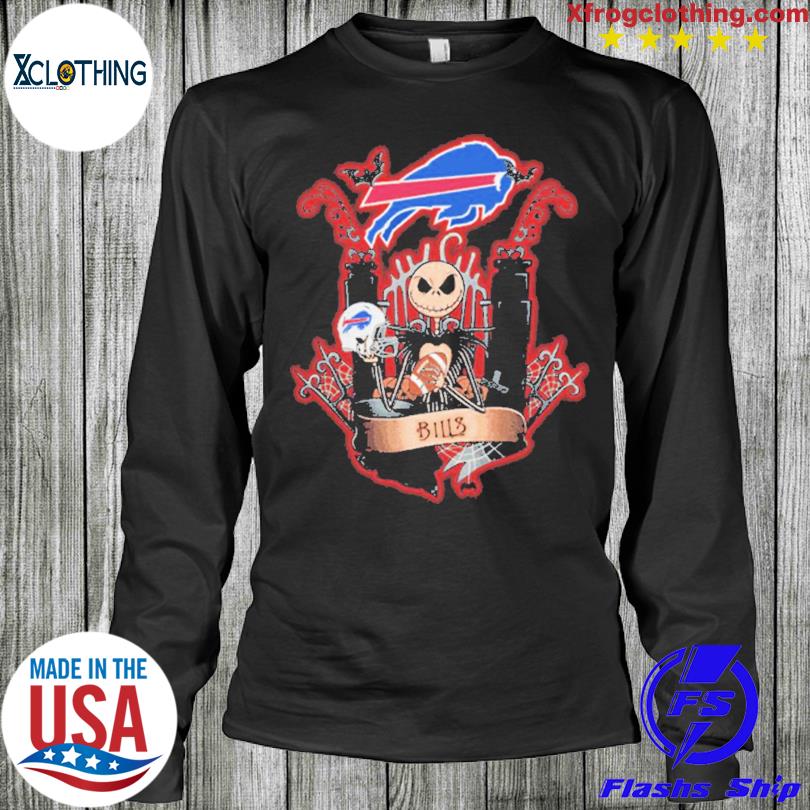 NFL Buffalo Bills Football Jack Skellington Halloween T-Shirt