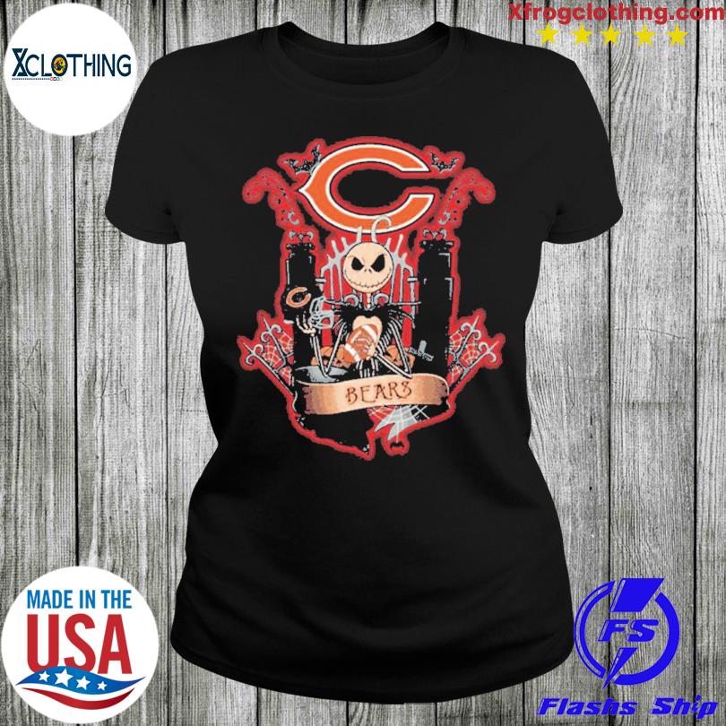 Jack skellington halloween chicago bears fan shirt - Limotees