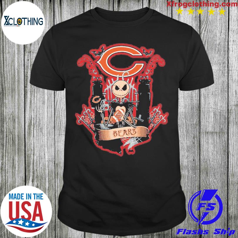 NEW Jack Skellington Halloween Chicago Bears Fan Unisex T-Shirt