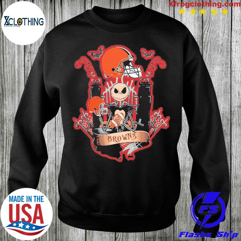 NEW Jack Skellington Halloween Cleveland Browns Fan Unisex T-Shirt