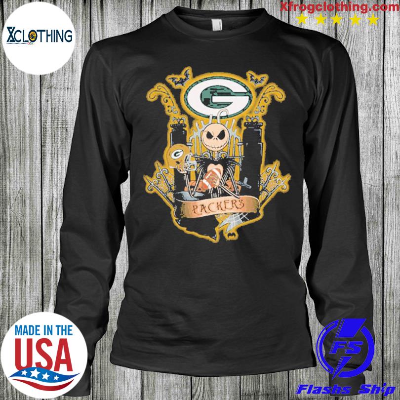 Halloween Green Bay Packer Jack Skellington shirt, hoodie, sweater