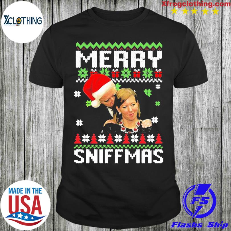 Joe Biden Merry Sniffmas Ugly Christmas Sweater Shirt