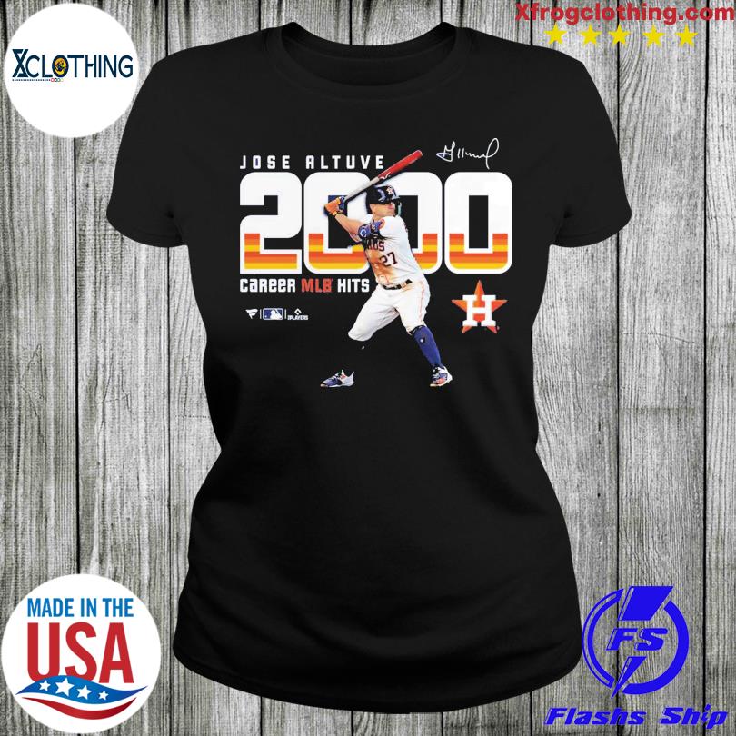 Men's Fanatics Branded Jose Altuve Navy Houston Astros 2,000 Career Hits T-Shirt