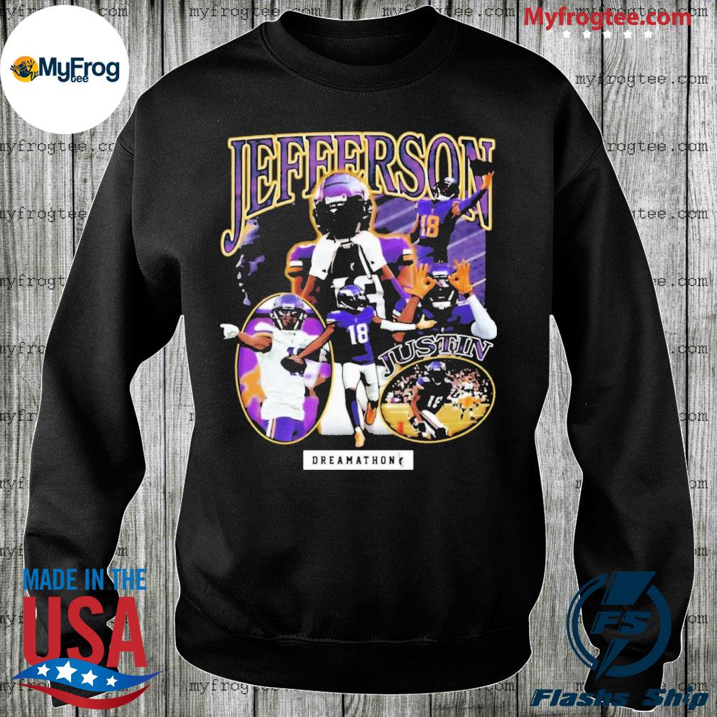 Vintage Justin Jefferson Dreamathon Vikings T-Shirt Sweatshirt Hoodie  Unique Gift For Him