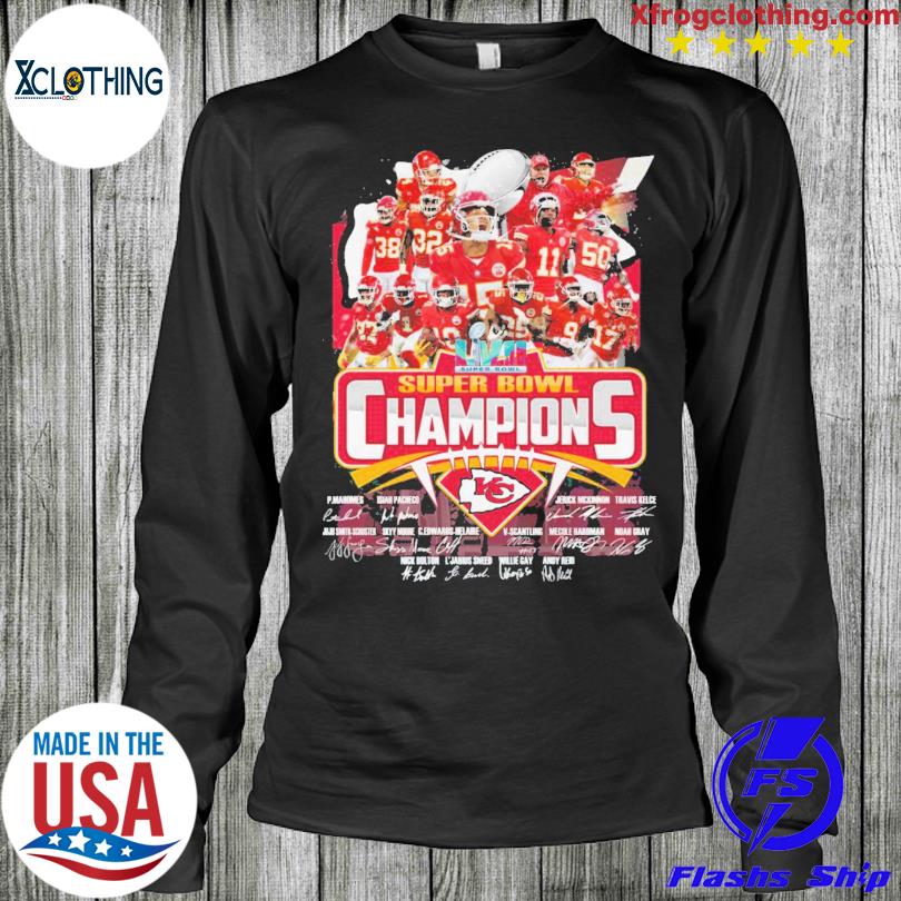 Super Bowl 57 Kansas City Chiefs 2023 Champions Signatures Sweatshirt -  Bugaloo Boutique