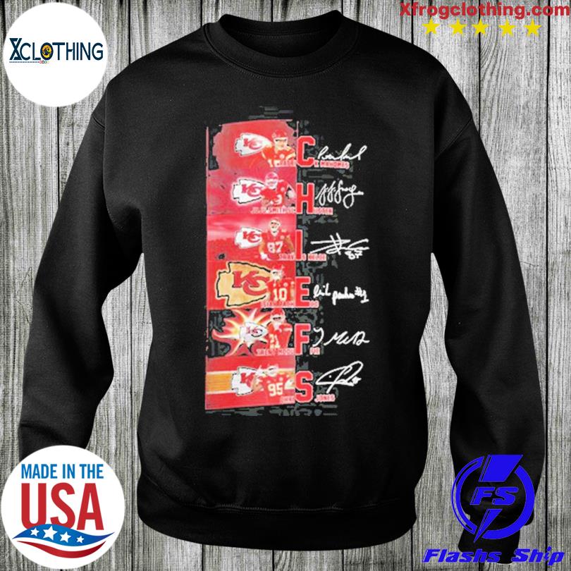 Kansas City Chiefs Mahomes Huster Kelce Pacheco Mcduffie and Jones  signatures Super Bowl LVI shirt, hoodie, sweater, long sleeve and tank top