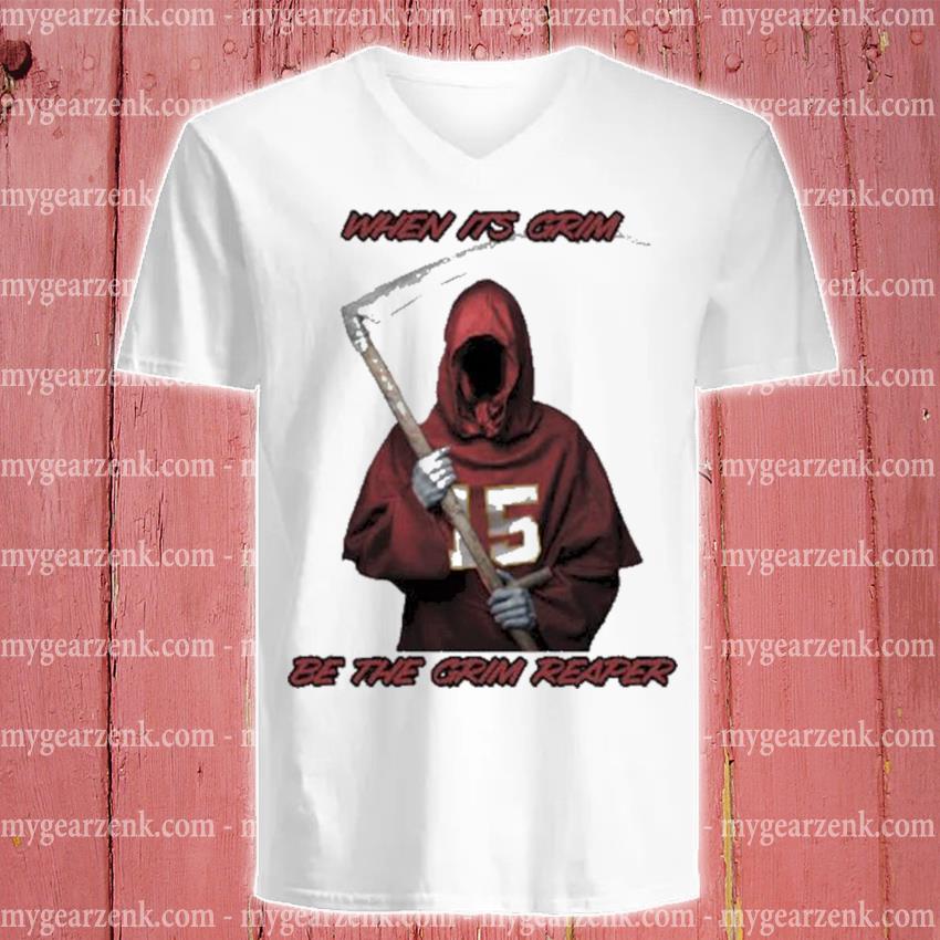 Kansas City Chiefs when it's grim be the grim reaper shirt, hoodie, sweater  and v-neck t-shirt