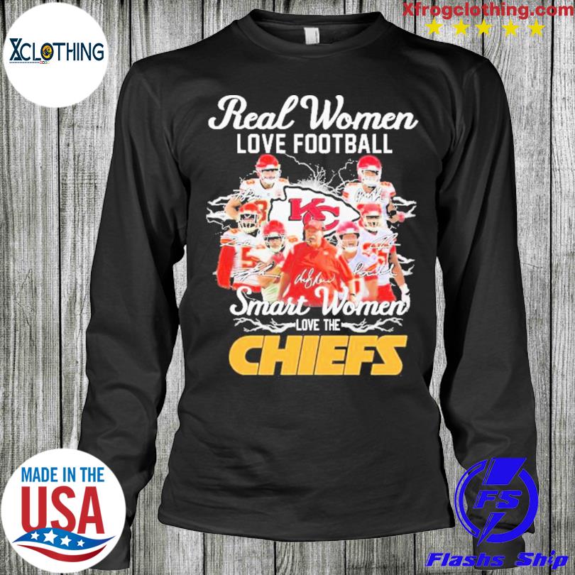 Kansas city Chiefs real women love Football smart women love the Kansas  city Chiefs team 2022 signatures t shirt - Limotees