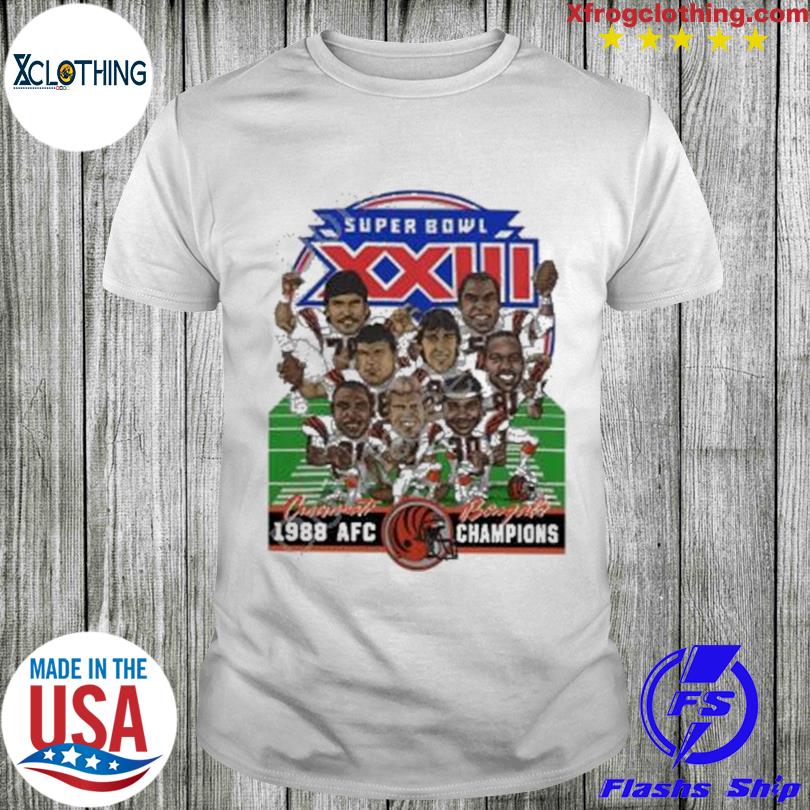 Super bowl xxiiI cincinnatI bengals 1988 AFC champions shirt