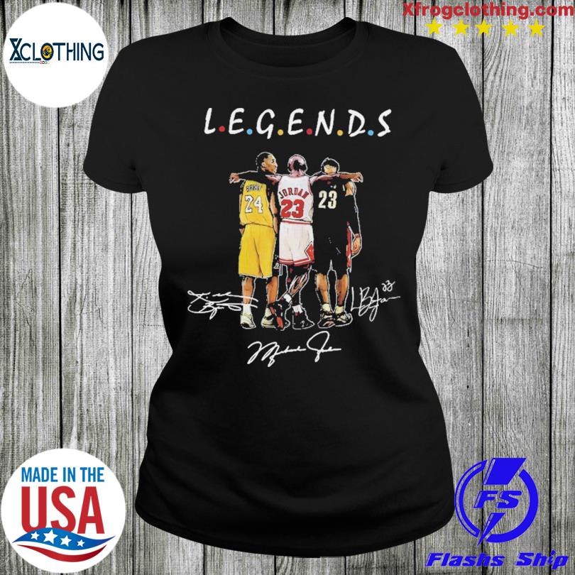 Kobe Bryant Michael Jordan and LeBron James Legends Friends Shirt