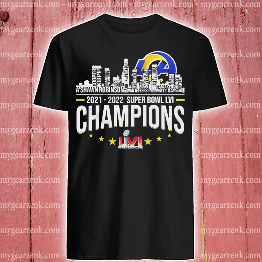 LA Rams Super Bowl 2021 2022 Champions Name City Shirt,tank top, v-neck for  men and women