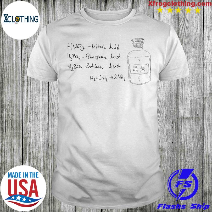 Laboratory acid formula science students shirt