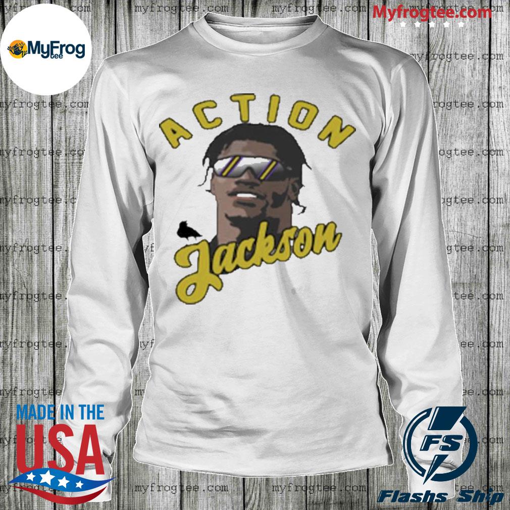 Get Buy Lamar Jackson Action Jackson Baltimore Ravens Sweatshirt