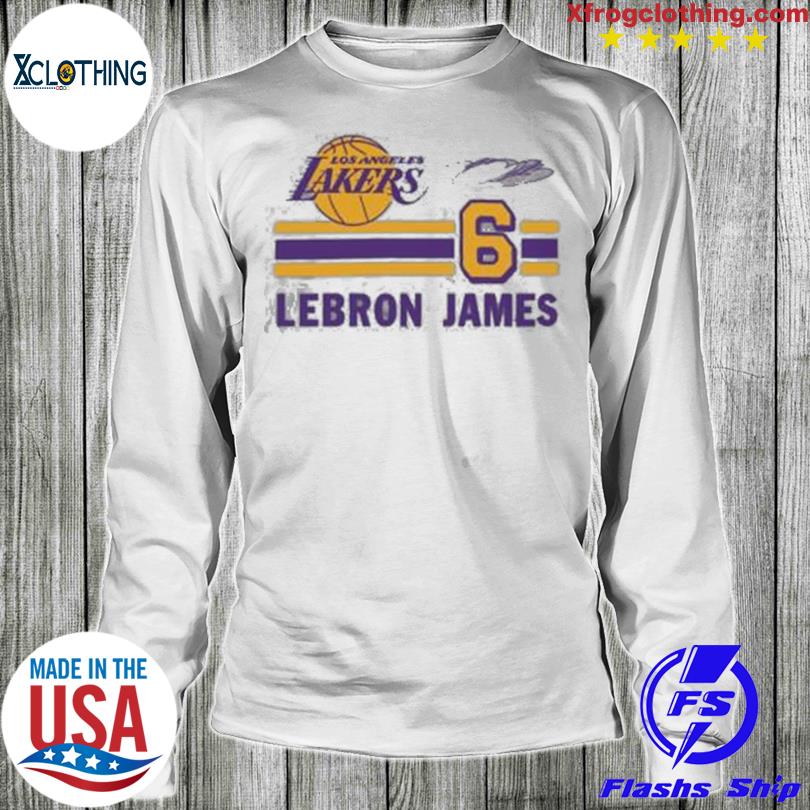 LeBron James Los Angeles Lakers Homage Number Tri-Blend T-Shirt - Gray