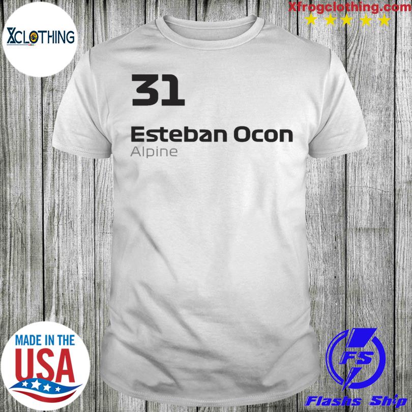 Logo esteban ocon 31 f1 racing shirt