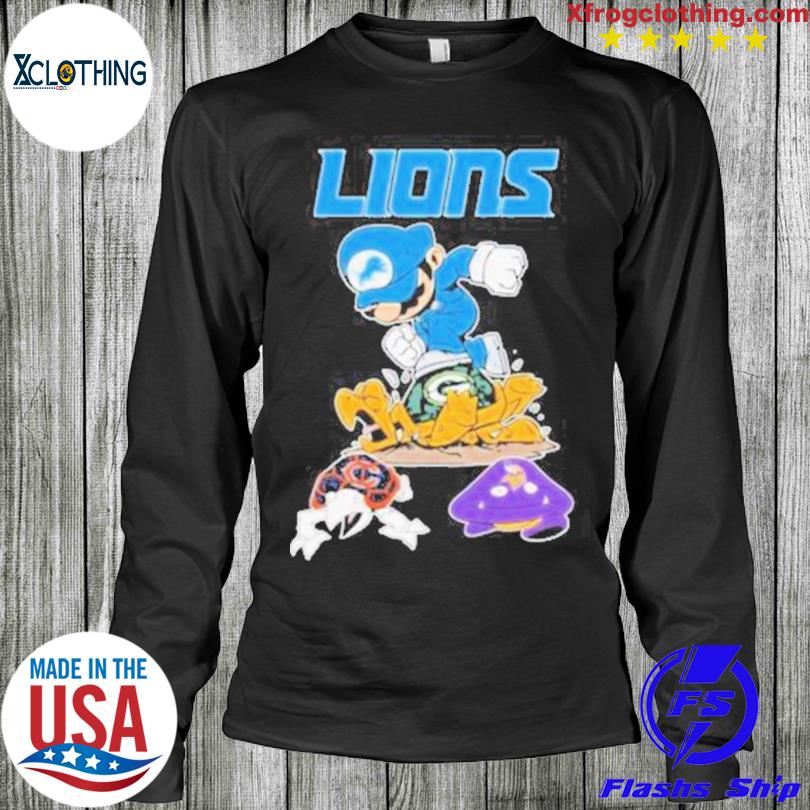 Super Mario Detroit Lions Packers Bears And Vikings shirt, hoodie, sweater,  long sleeve and tank top