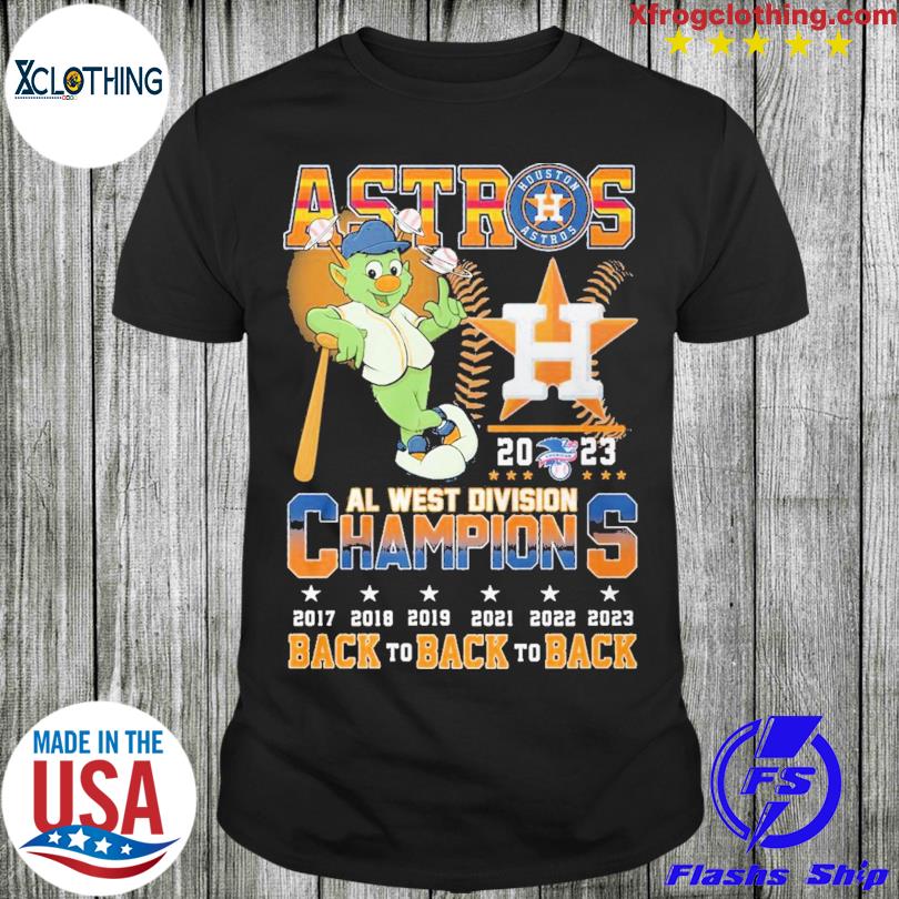 Houston Astros Orbit Mascot Back 2 Back 2 Back 2021-2022-2023 AL