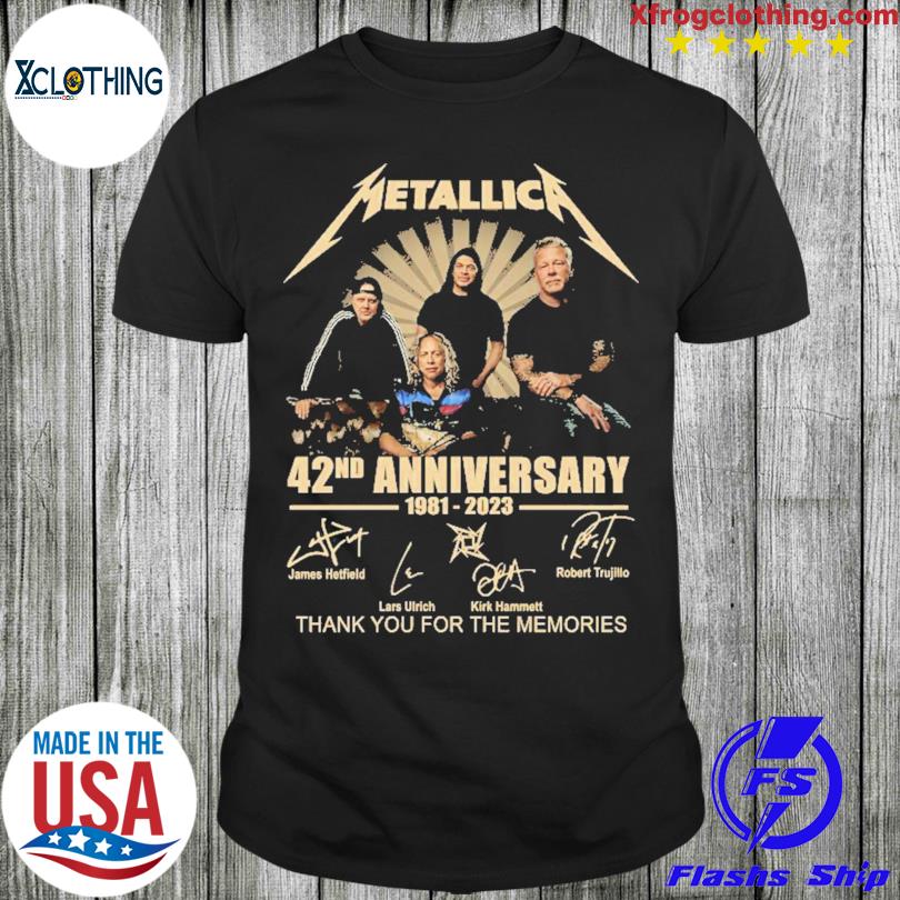 Metallica 42nd Anniversary 1981 – 2023 Thank You For The Memories T-Shirt