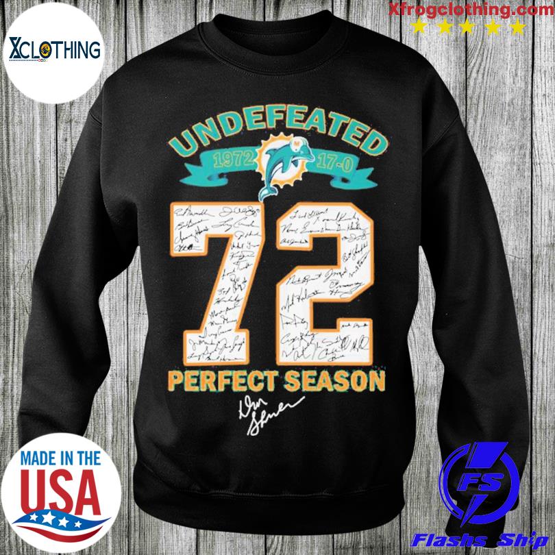 Miami Dolphins Undefeated 1972 72 perfect season signatures shirt