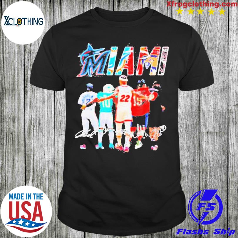 Miami Sport Teams Best Players Signatures Shirt