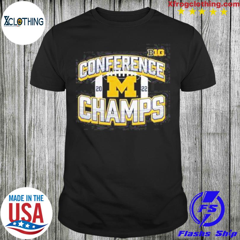 Michigan Wolverines 2022 Big Ten Football Conference Champions Icon Bold Shirt