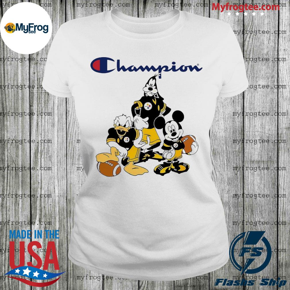 NFL Pittsburgh Steelers Mickey Mouse Donald Duck Goofy Football T Shirt -  Rookbrand