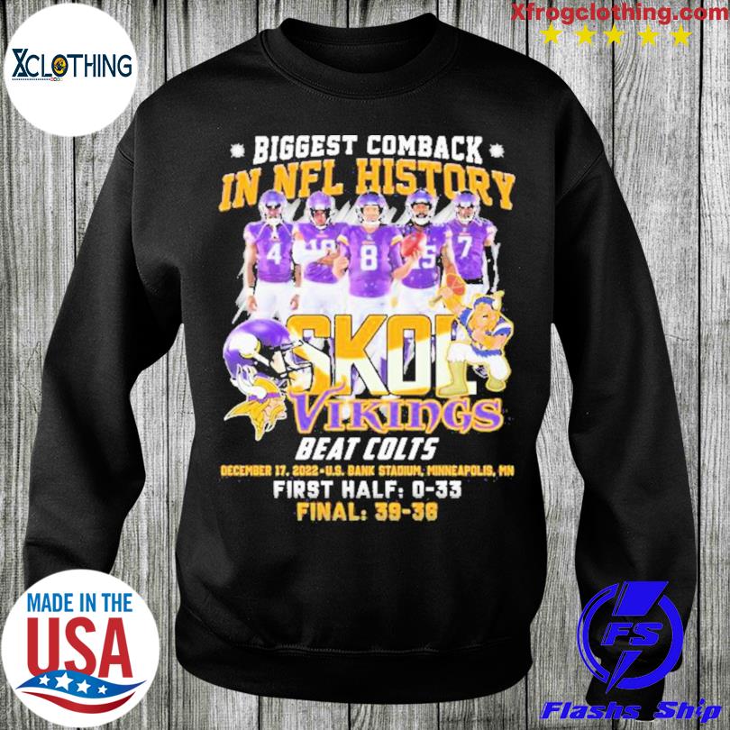 Minnesota Vikings Largest Comeback Shirt - Freedomdesign