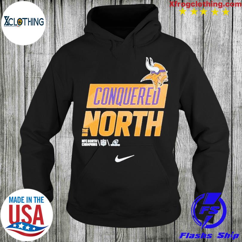 Official Minnesota vikings conquered north the NFC north champions 2022  nike T-shirt, hoodie, tank top, sweater and long sleeve t-shirt