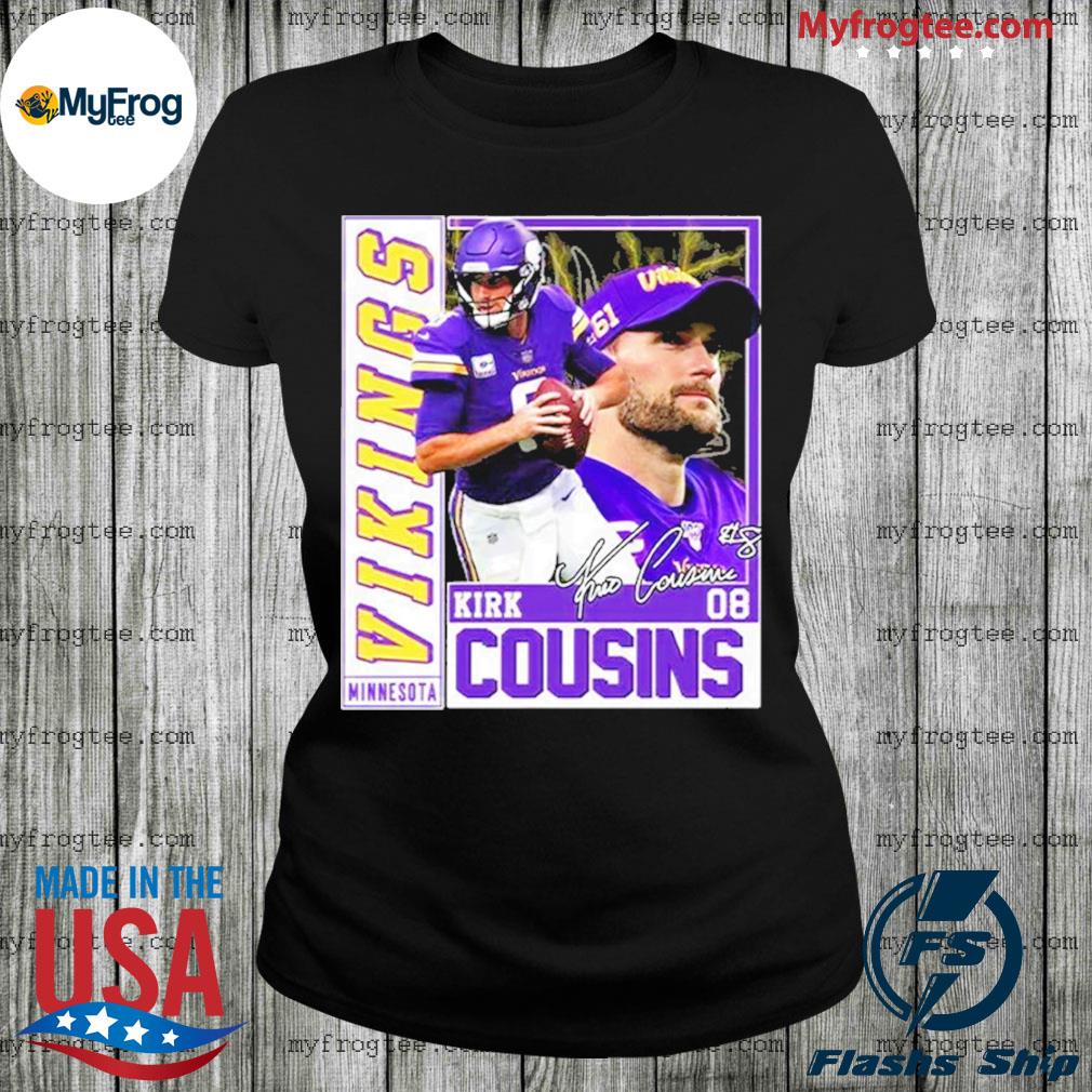 Minnesota Vikings Kirk Cousins 08 Signatures Shirt - High-Quality