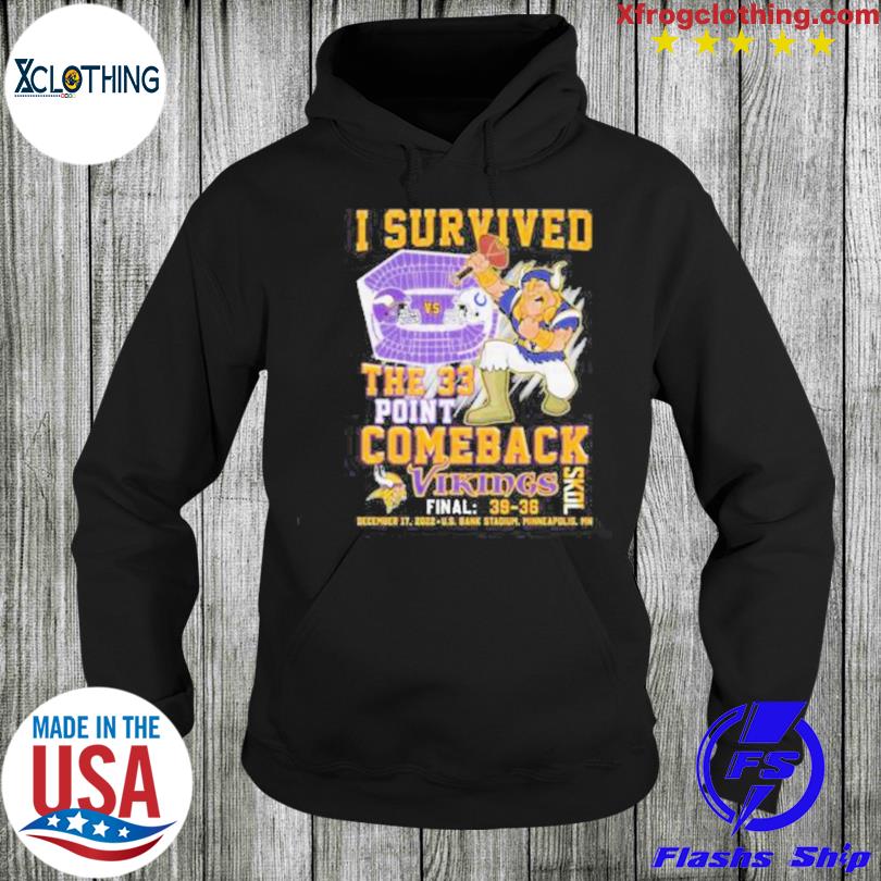 Minnesota Vikings Vs Indianapolis Colts Biggest Comeback In NFL History  shirt, hoodie, sweater, long sleeve and tank top