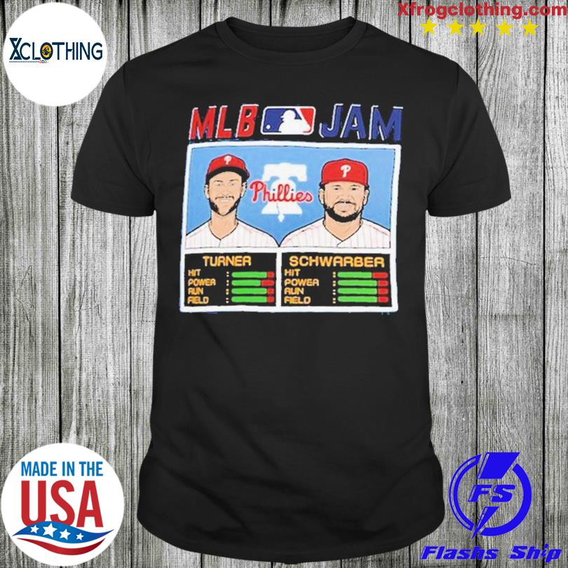 Philadelphia Phillies Trea Turner & Kyle Schwarber Homage Royal MLB Jam Tri  Blend T Shirt - Limotees