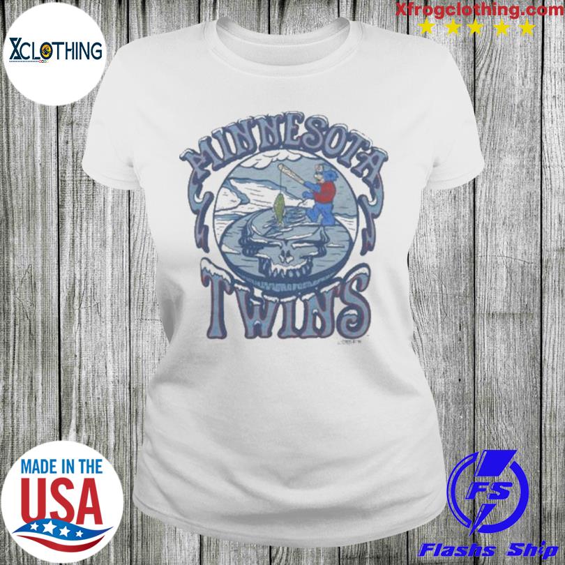 MLB x Grateful Dead x Twins Skull  Retro Minnesota Twins T-Shirt