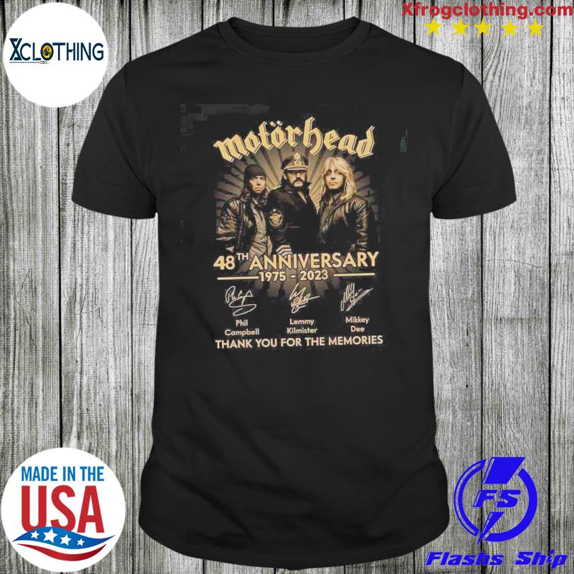 Motor Head 48th anniversary 1975 2023 signatures thank you for the memories shirt