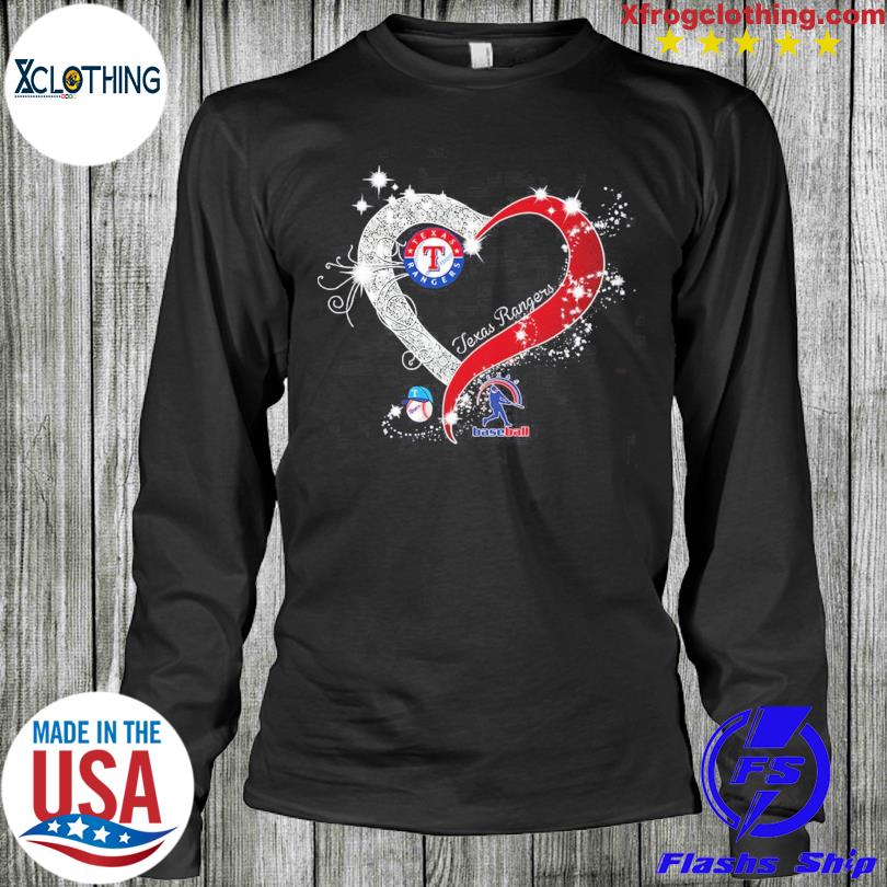 Official My heart Texas rangers team shirt - CraftedstylesCotton